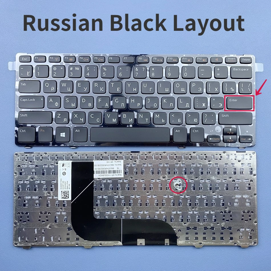 Russian Laptop Keyboard For DELL 1618l 13Z-5323 5323 DELL Inspiron 5423 14z-5423 14Z 3360 Vostro 3360 V3360 Series RU Layout