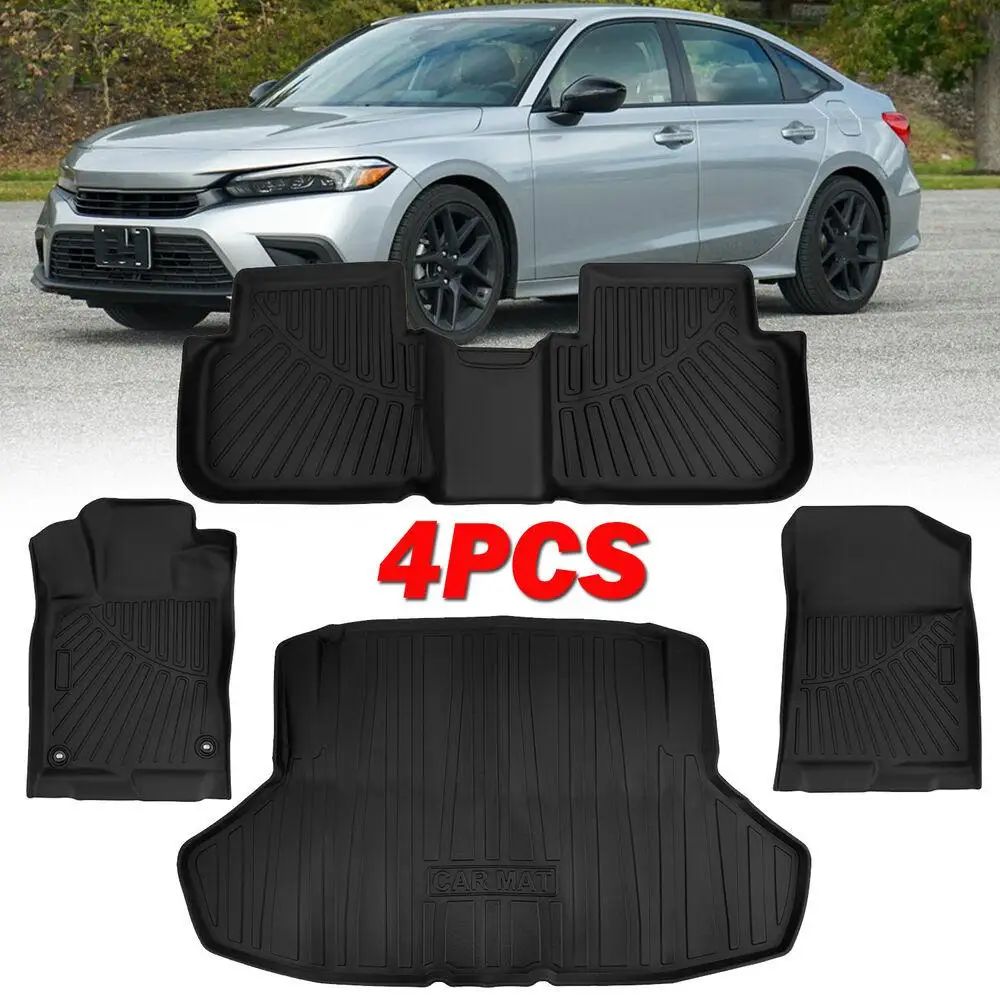 

3D Floor Mats & Cargo Liner For Honda Civic Sedan 2022-2025 All Weather Liners