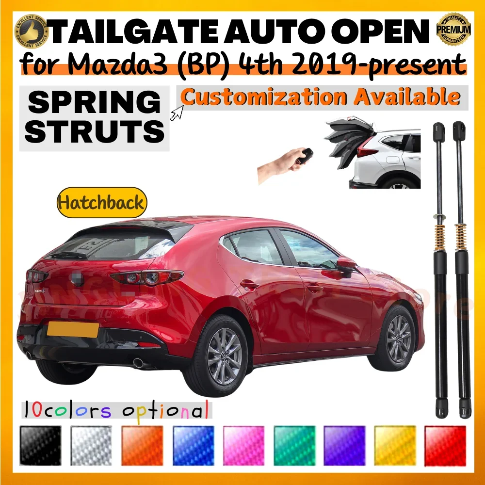

Qty(2) Trunk Struts with Spring for Mazda3 (BP) 4th Hatchback 2019-present Rear Tailgate Boot Lift Supports Shock Absorbers