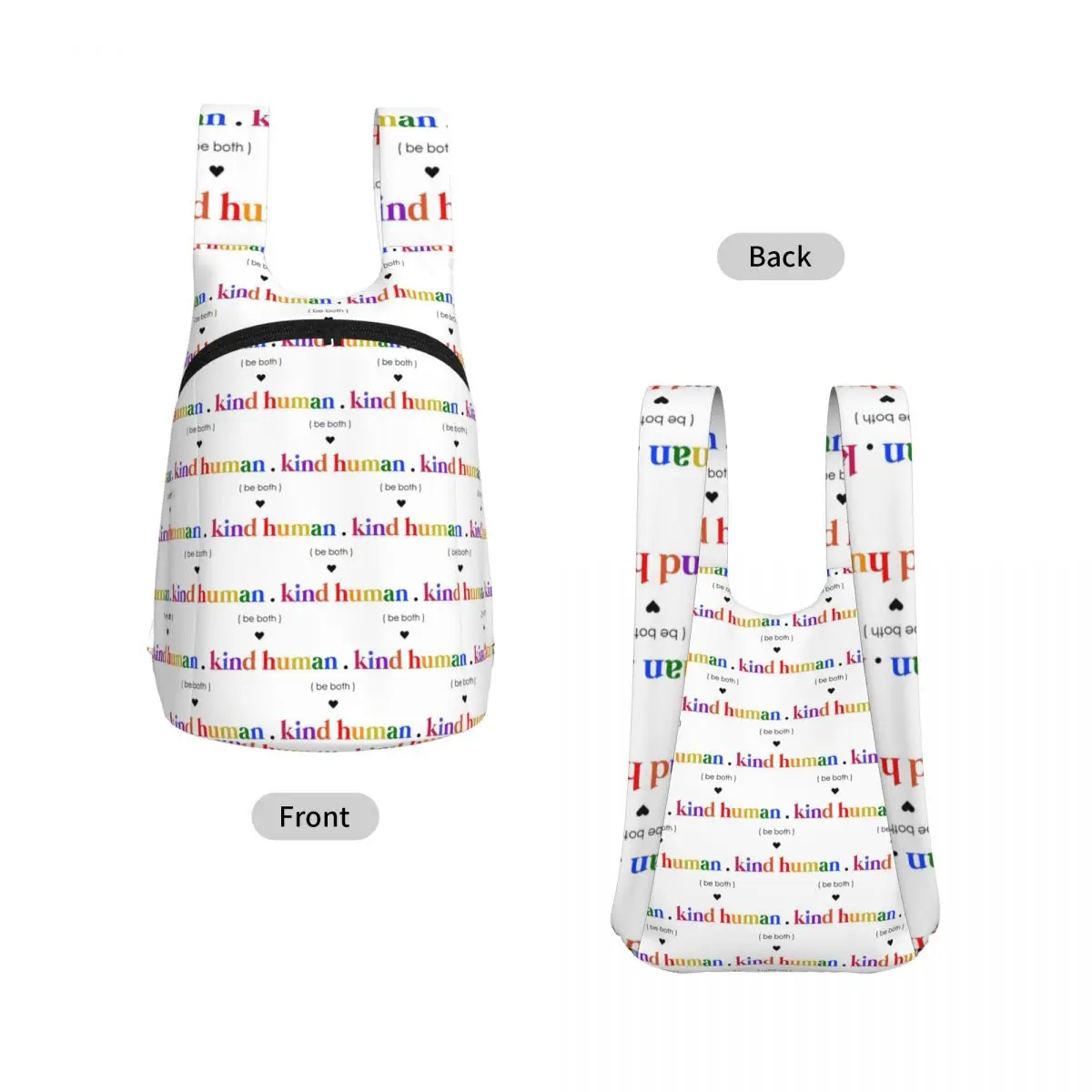 Kindness, Equality, Political Backpack Student Storage BookBag Kids School Bag Laptop Shoulder Bags for Men Women