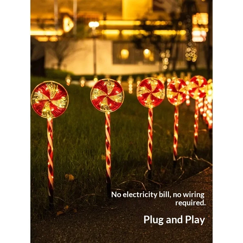Solar Christmas Stake Light Waterproof Santa LED for Outdoor Yard Photo Festive Decoration Outdoor Lights Christmas Decoration