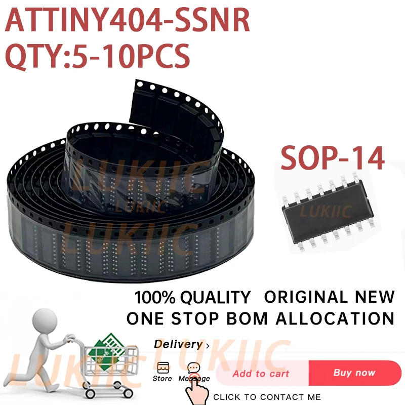 

(5-10PCS) ATTINY404-SSNR ATTINY404SSNR ATTINY404S ATTINY404 SOP-14 Chipset