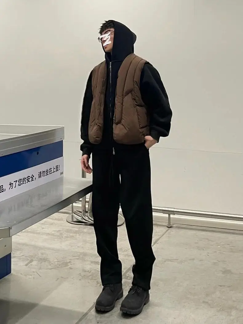 

Жилеты Жилеты Толстый женский жилет Формальный весенний укороченный воротник-стойка с хлопковой подкладкой на пуговицах с круглым воротником Cleanfit All-Match