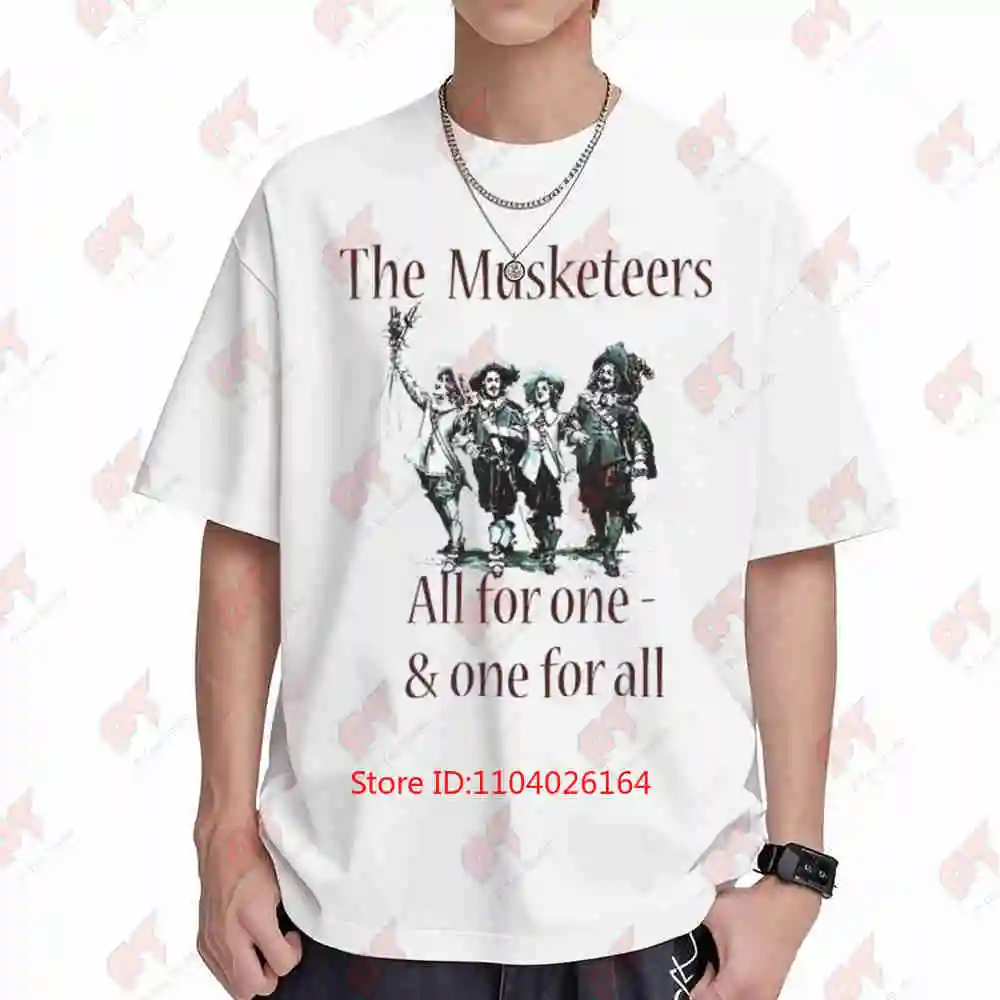 The Three Musketeers Alexandre Dumas Athos Porthos Aramis Short Sleeve Tee 100% Cotton T-Shirt
