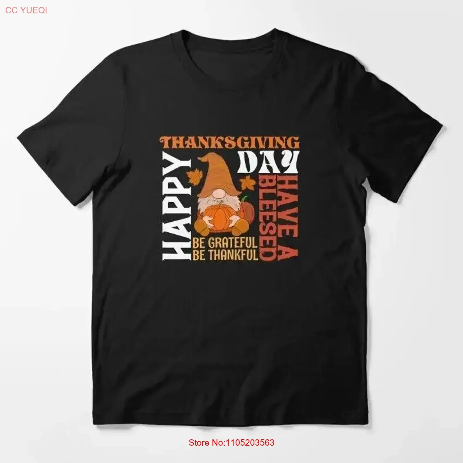 Cool Happy Thanksgiving Day Be Grateful Thanksful Gnome T shirt vintage Washed Casual graphic streetwear Soft Stretched homme