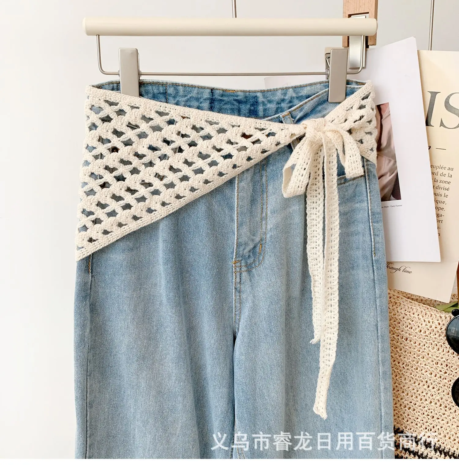 2025 New Women's Lace Layered Skirt, Hollow-out Waist Scarf for Layering, Fashion Skirt Attachment