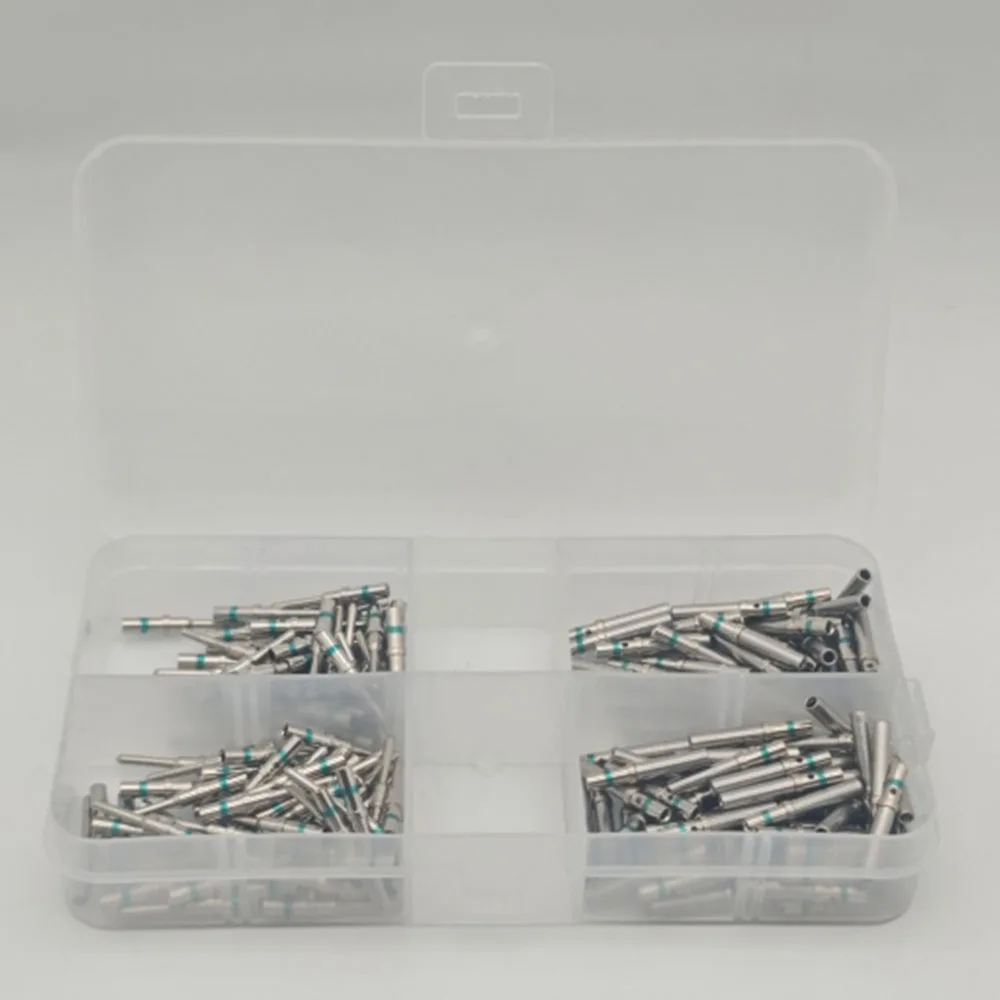 Deutsch Solid Contact Kit, fassförmige Kontaktklemmen, männliche und weibliche Anschlüsse, DT-Serie, Stifte aus Edelstahl, Crimpverbinder-Stifte – Detail 1