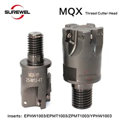 CNC MQX Modular Type Milling Cutter Thread Locking Teeth Type Cutter Head Fit Insert EPHW100316ZTR YPHW1003 ZPMT1003 Insetr