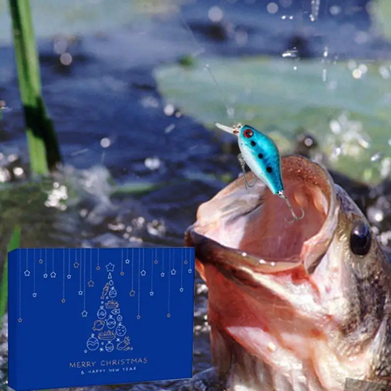 Christmas Advent Calendar 2024 Funny Fishing Advent Lures Countdown Fishing Calendar Innovative Fishing Lures Advent Calendar