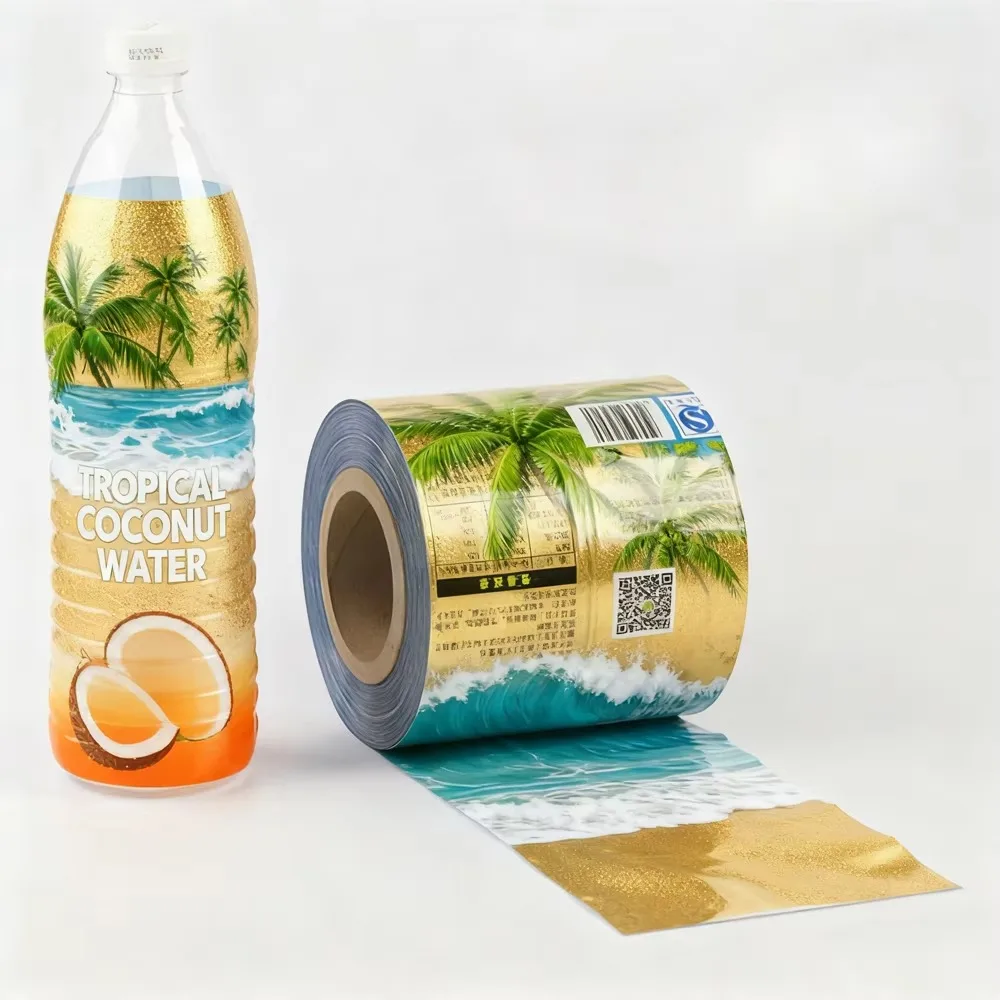 ملصقات مخصصة للأكمام المنكمشة بالحرارة PVC/PET | طباعة تغليف الزجاجات لتغليف المياه والعصير والنبيذ والمشروبات #4
