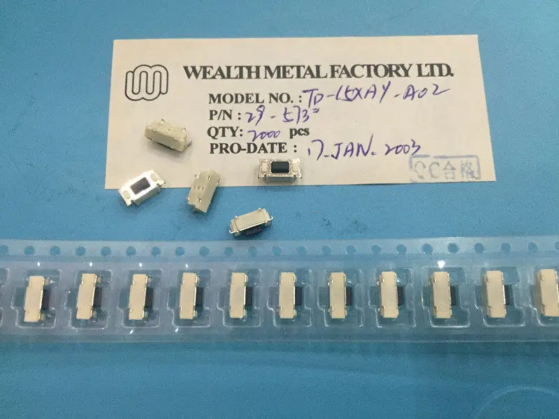 200pcs/touch switch MP3MP4 high temperature resistant Beibei patch micro side press 3 * 6 * 3.5mm without fixed column