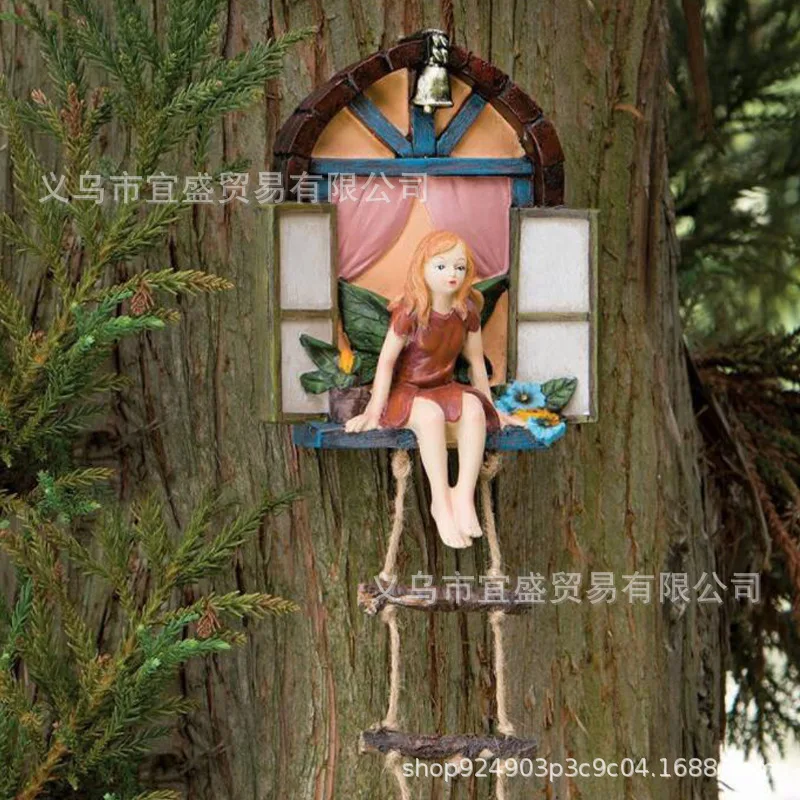 

‌Fairy Door Decor – Resin Craft Home Ornament, Cute Fairy Design, Indoor Decoration