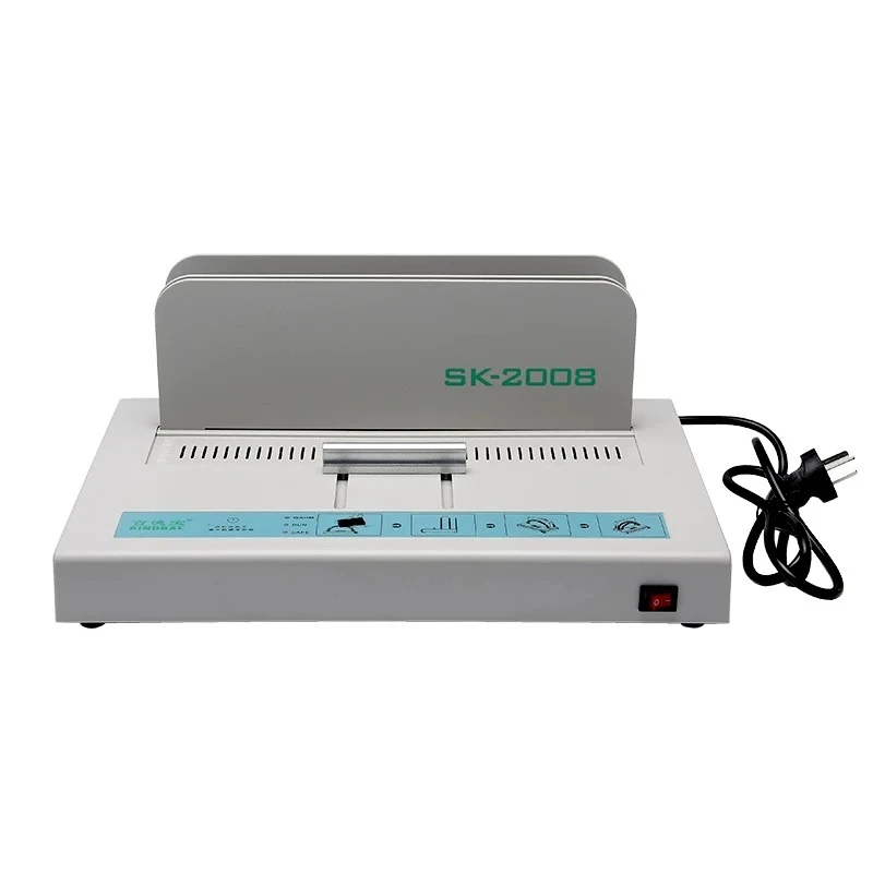 Hot Melt Binding Machine Small Glue Binding Machine Hose Rubber Strip Automatic Office Voucher Manual Universal Machine SK2008