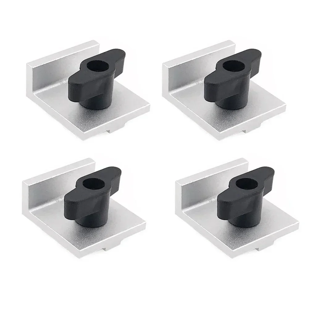 

4pcs Bi-Directional Short Stop Kit T Track Stop Block Guide Rail Limit Block Set For T-Track Woodworking Tools 1-1/2” Long
