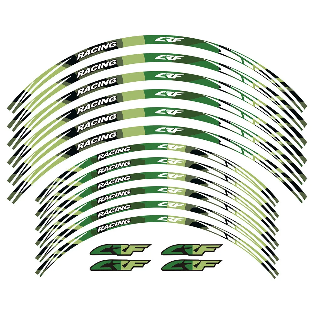 Reflective Outer Tire Rim Stickers Wheels Decal Tape For HONDA CRF 250L/F/LE/R/X Motorcycle Stickers Decals