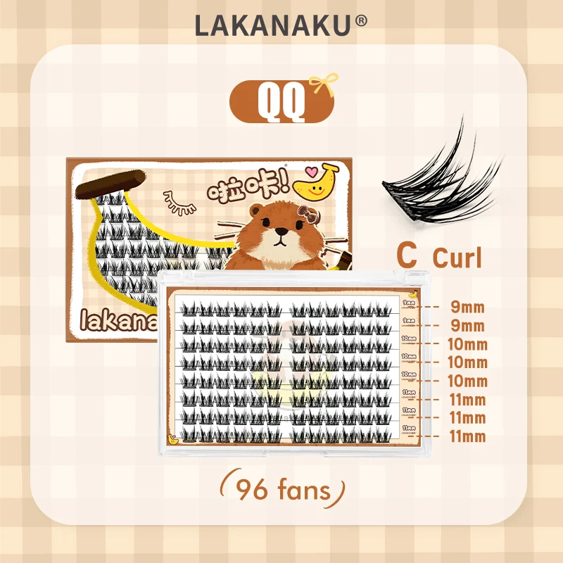 

LAKANAKU Animal DIY Lashes Clusters Eyelash Extensions Fluffy Volume Fans for Beauty Makeup