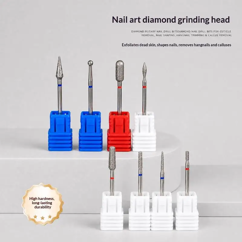 1Pcs Electric Manicure Machine Milling Bit Diamond Nail Drill Bits Cuticle Accessory Rotary Burr Mills Cutter Nail Remover Tool