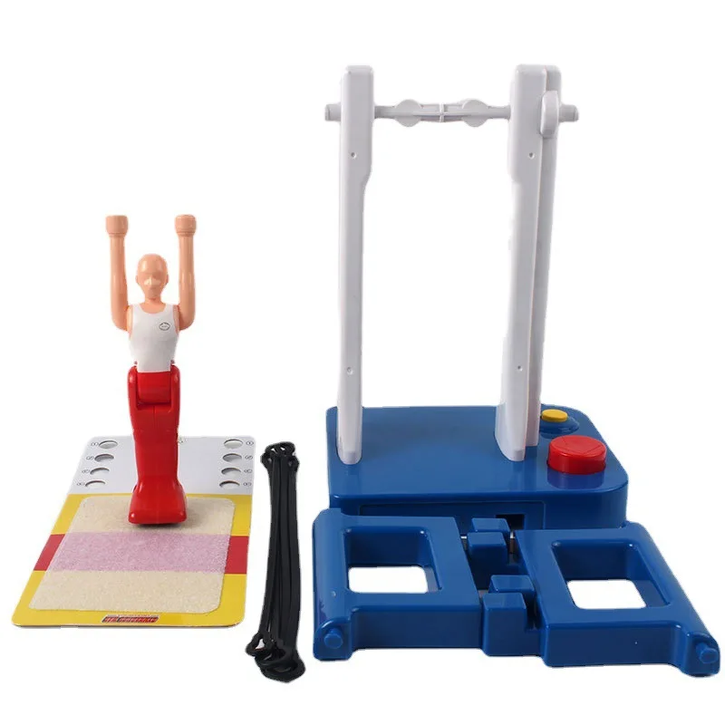 Tabletop Interactive Flip Gymnast Man Toy Hand Controlled Gymnastics Doll, Desktop Stress Relief Game Family Entertainment Toy