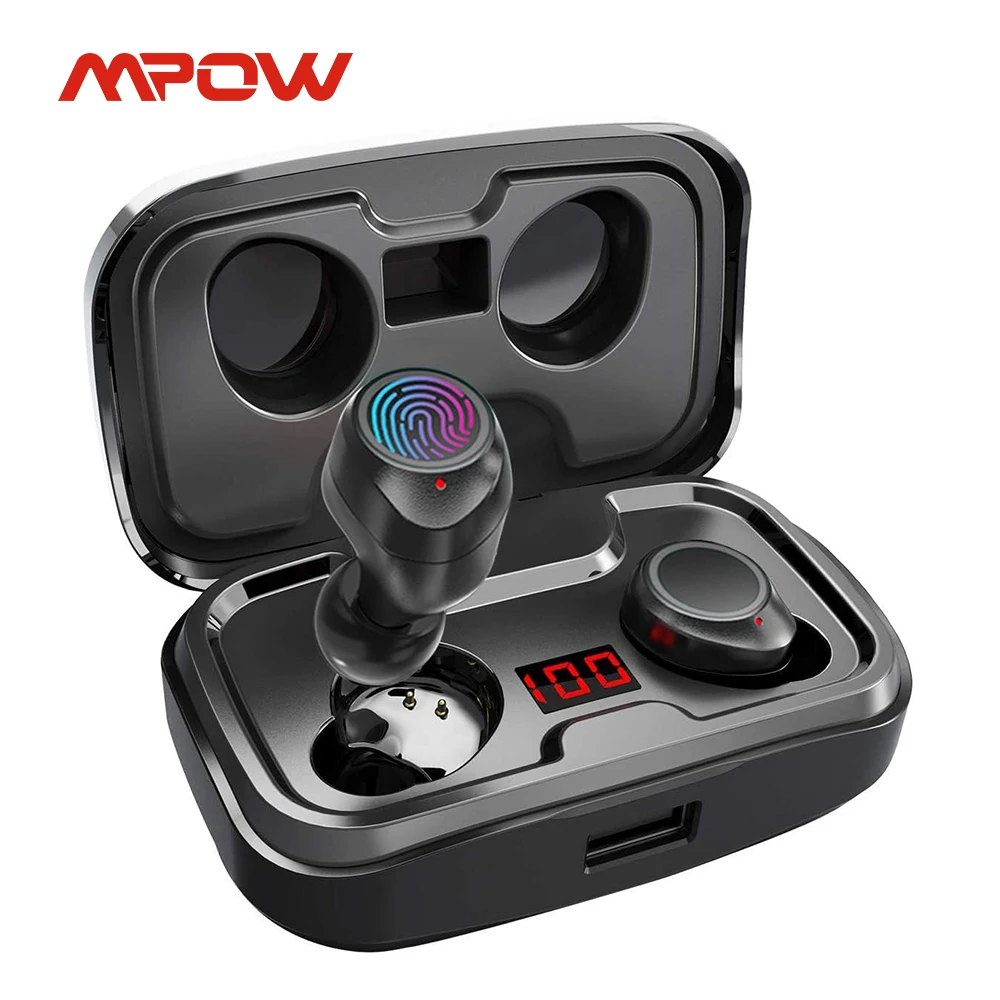 Mpow X10 Bluetooth 5,4 auriculares inalámbricos verdaderos 100h de tiempo de reproducción IPX7 auriculares TWS a prueba de sudor carga USB tipo C para iPhone Android