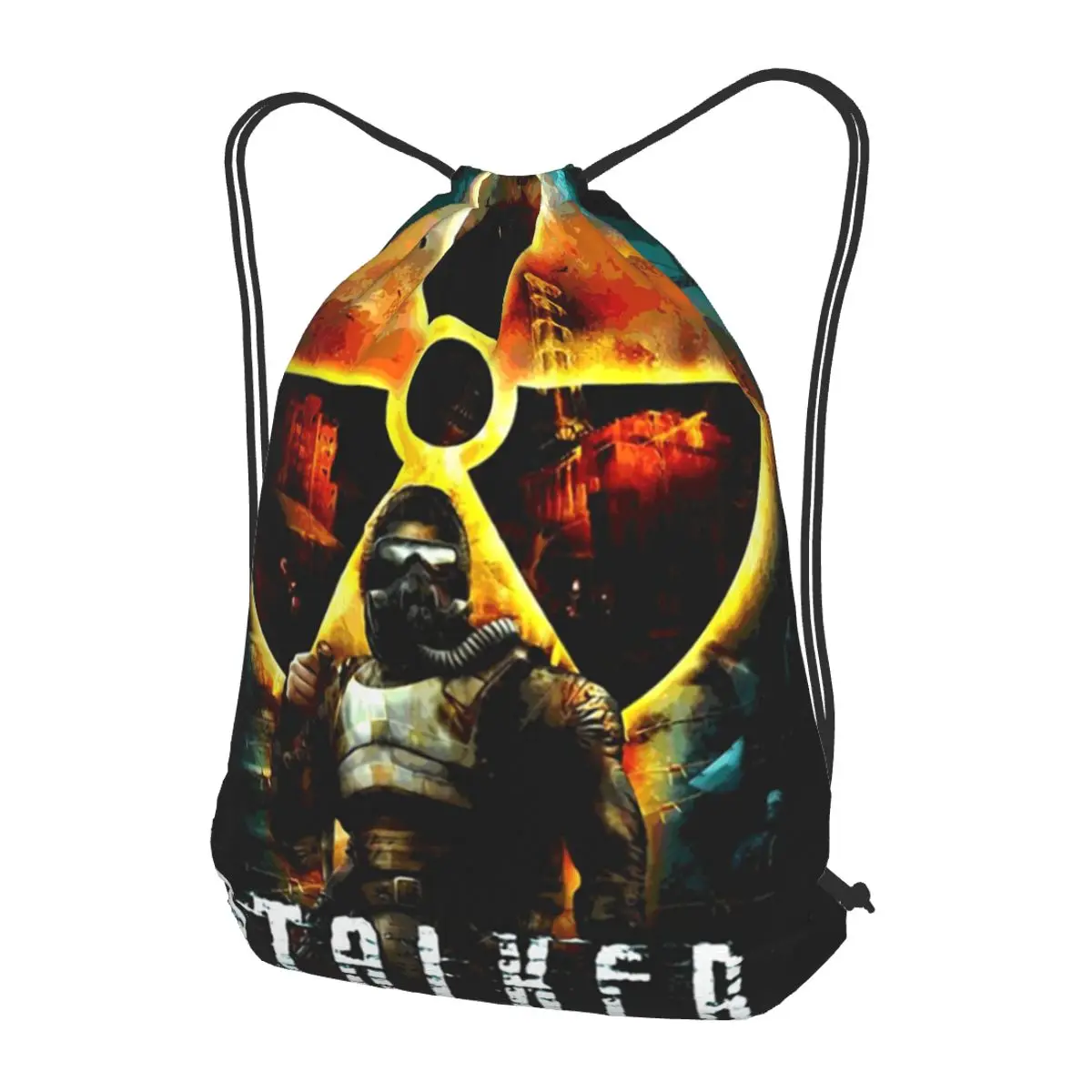 Stalker - Shadow Of Chernobyl Backpacks Fashion Drawstring Bundle Pocket Sundries Bag Book Bags for Travel Students