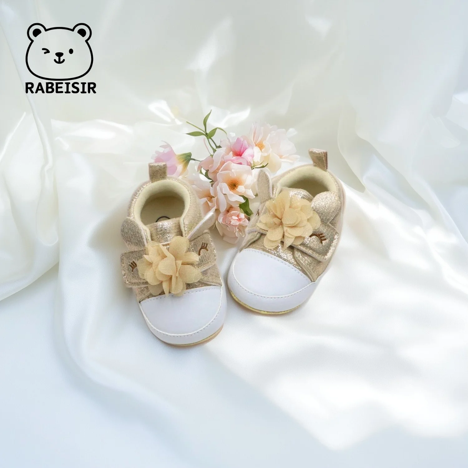 

RABEISIR baby shoes princess shoes baby walking shoes 6-12-18 months soft sole breathable