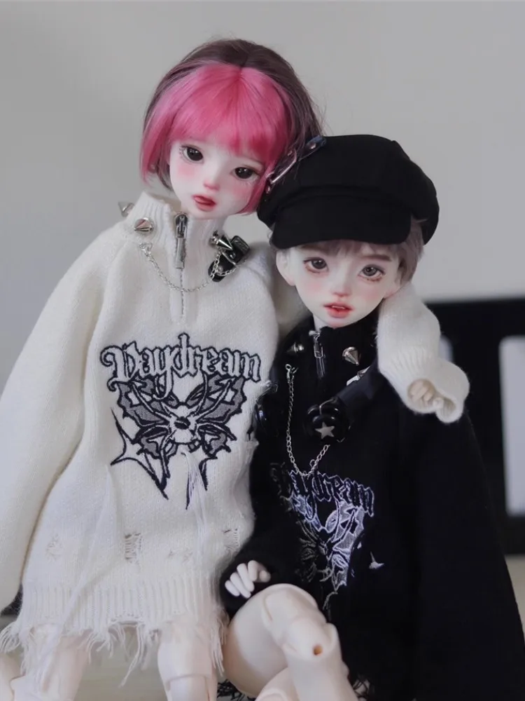 New Arrival BJD Doll Clothes for 1/4 Doll White Black Red Blue Pink Sweater Doll Clothing Accessories (Only Sweater No Dolls)