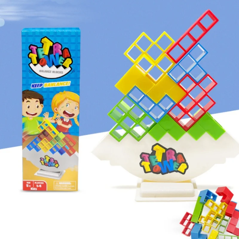 밸런스 게임 스윙 스태킹 높은 러시아 빌딩 블록 블록 스태킹 재미있는 어린이 집중력 테이블 장난감