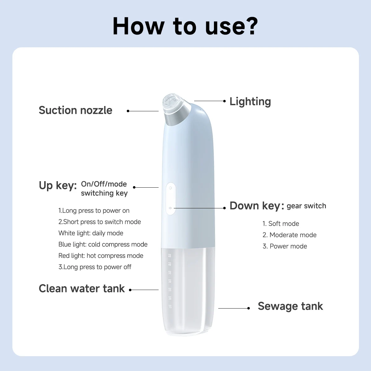 DOCO Blackhead Remover Instrument Facial Care Micro Bubble Pore Vacuum Cleaner 2.0 Cold and Hot Compress Electric Beauty Device