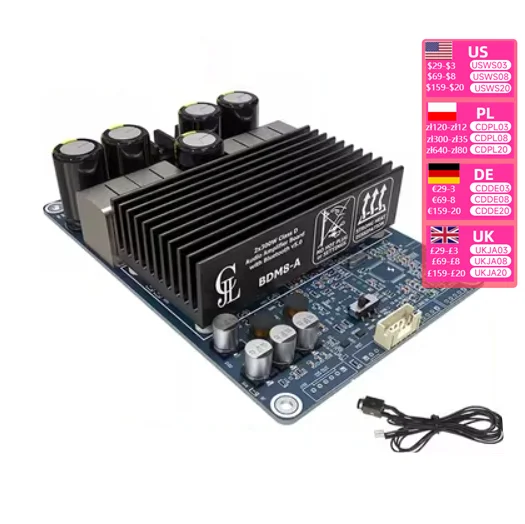 Nvarcher TPA3255 Class D 2.0 Channel Stereo Audio amplifier 2x300W  HIFI Digital Power Amplifier Board