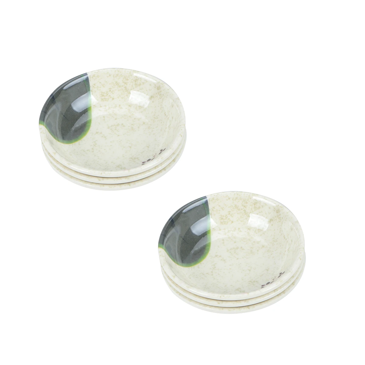 

6pcs Mini Melamine Dishes Firm Food Grade Environmental Drop Resistance Anti Extrusion Perfect Sauces Cocktail Tartar