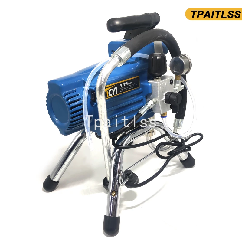 110V Airless Sprayer Portable Piston Pump Paint Spraying Machine 395 2000w 2L/min for Decoration