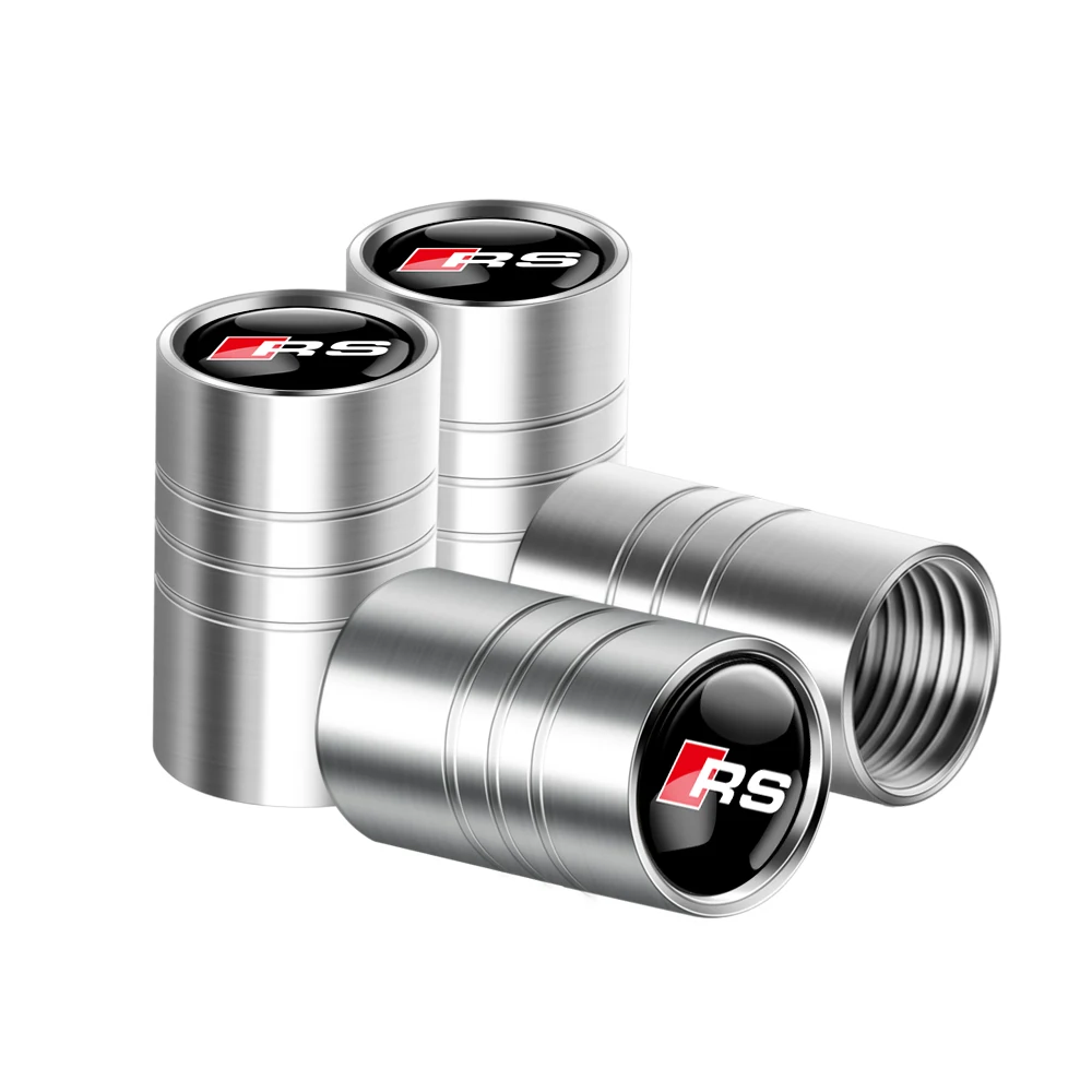 4 Stück 3D Aluminium Auto-Rad-Reifen-Luftventilkappen für Audi Sline A1 A2 A3 A4 A4L A5 A6 A7 A8 A8L TT Q1 Q2 Q3 Q4 Q5 Q6 Q7 Q8 B2