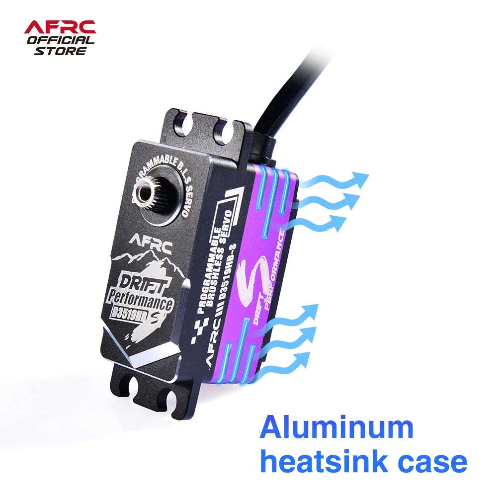 AFRC-D3519HB-S Purple Programmable HV Brushless Low Profile Servo For YOKOMO HSP 1/18,1/10, Drift RC Car DIY Assembly Upgrading