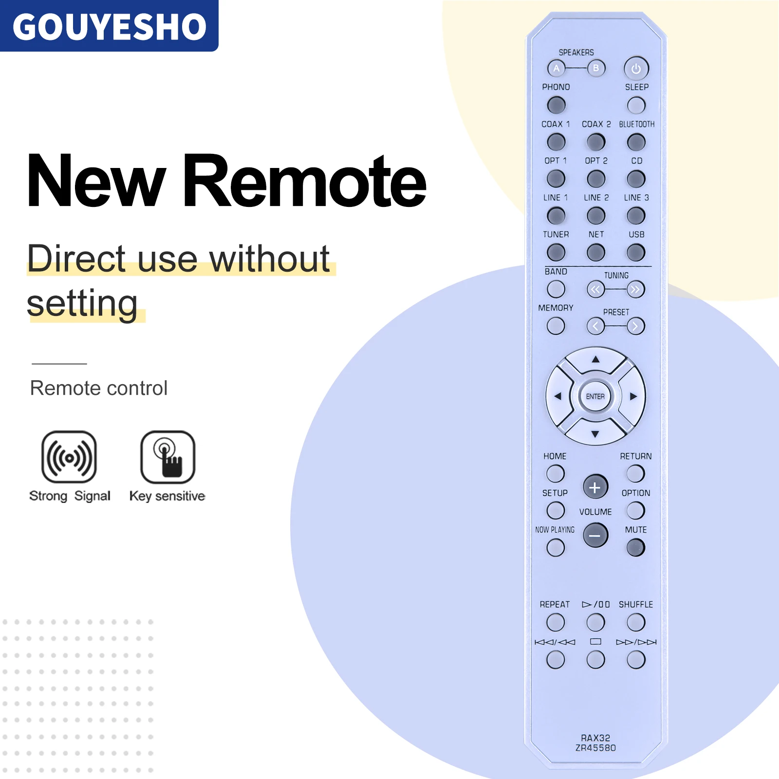 New Remote Control RAX32 ZR44580 for YAMAHA Stereo Receiver