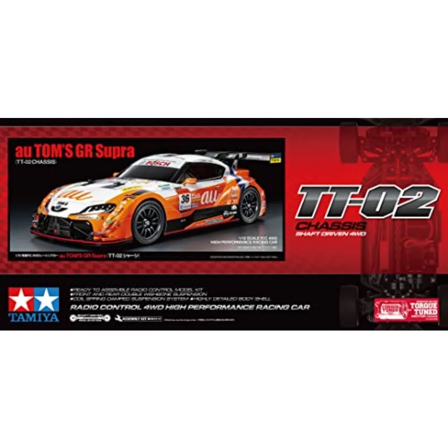 RC car for hobby use, polycarbonate body, white, easy assembly with detailed instructions