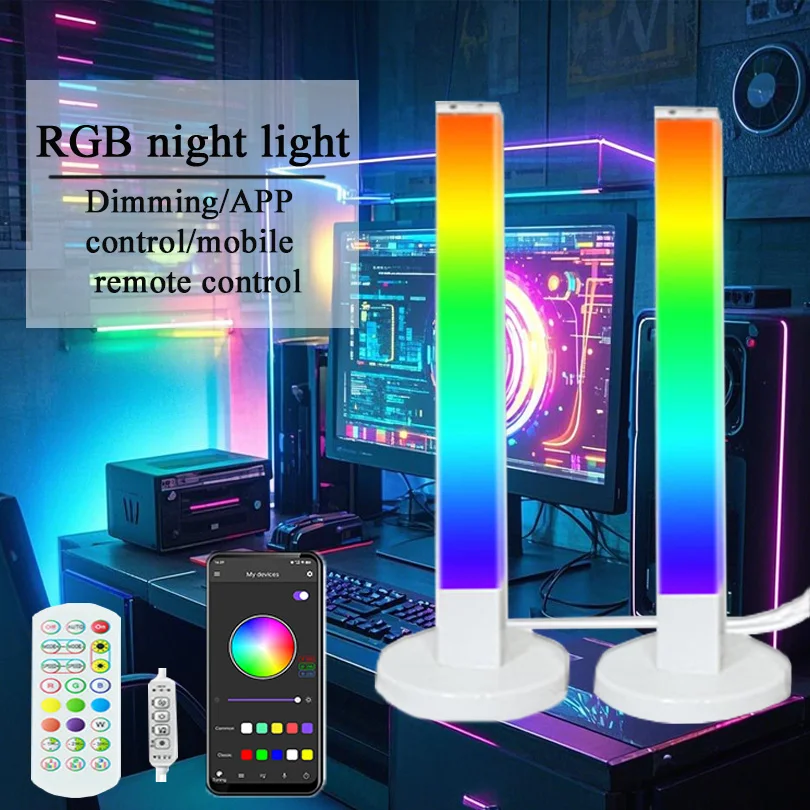 RGB LED Floor Lamp Remote Control Music Corner Lighting Smart Modern Mood Standing Lamp APP Bedroom Living Room Stand Lighting
