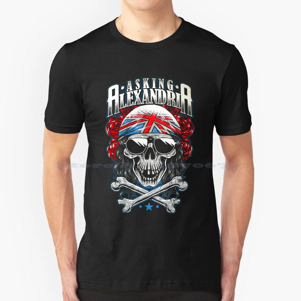 Favorite Metalcore British T Shirt 100% Cotton Tee Asking Alexandria Band British Ben Bruce Cameron Liddell James Cassells