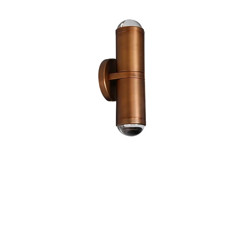 

American retro all-copper wall lamp medieval living room background wall corridor aisle bedroom bedside lamp