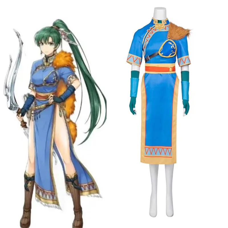 

Fire Emblem Rekka no Ken Lyndis Lyn Cosplay Costume Women Full Set Halloween Carnival Party Outfits