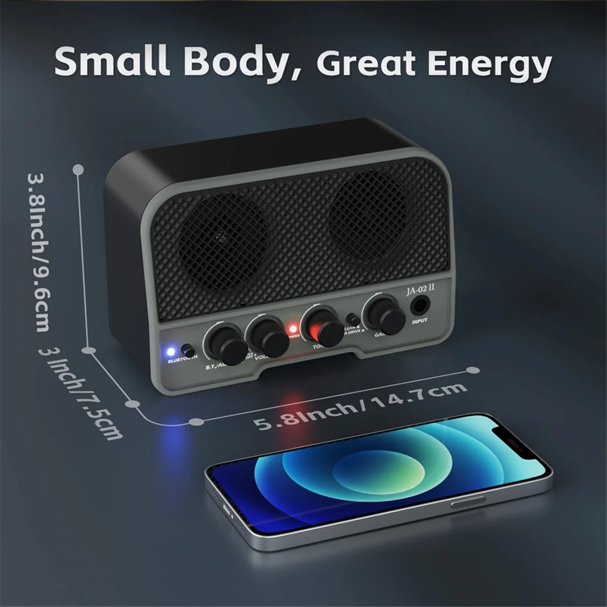 

5W Acoustic Guitar Amplifier,Portable Speaker with Dual Channels,Normal/Bright Tone,Compact for Travel and Performance