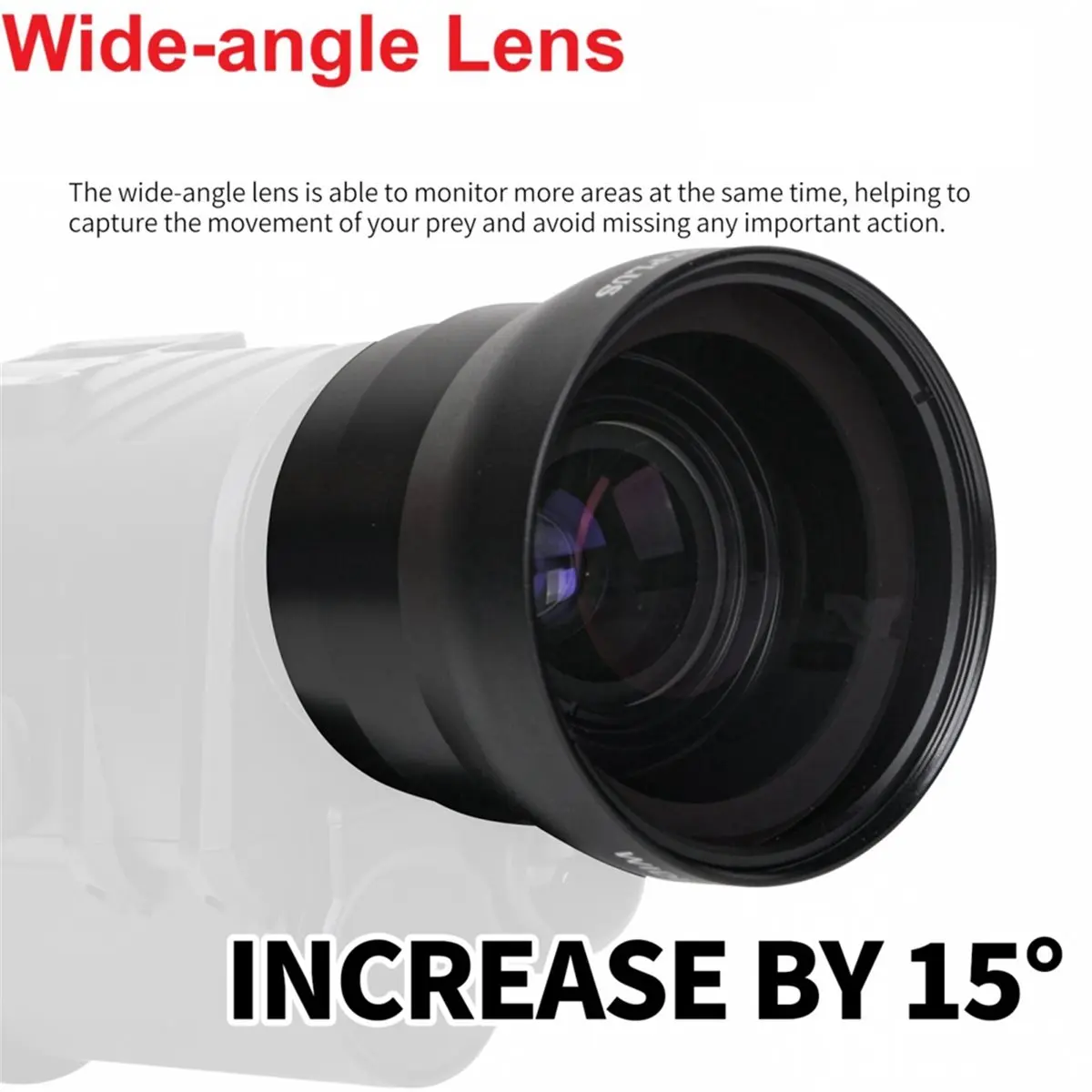 For NVG30/NVG50 Wide Angle Lens 55MM Lens Wide 50° FOV Lens 940nm IR Night Vision Monocular Telescope 40° FOV Add 15°