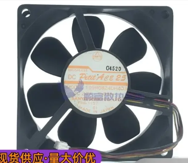 

Ltsf For SANYO DENKI 109R0824DH4D3 DC 24V 0.08A 80x80x25mm 4-Wire Server Cooling Fan8cm