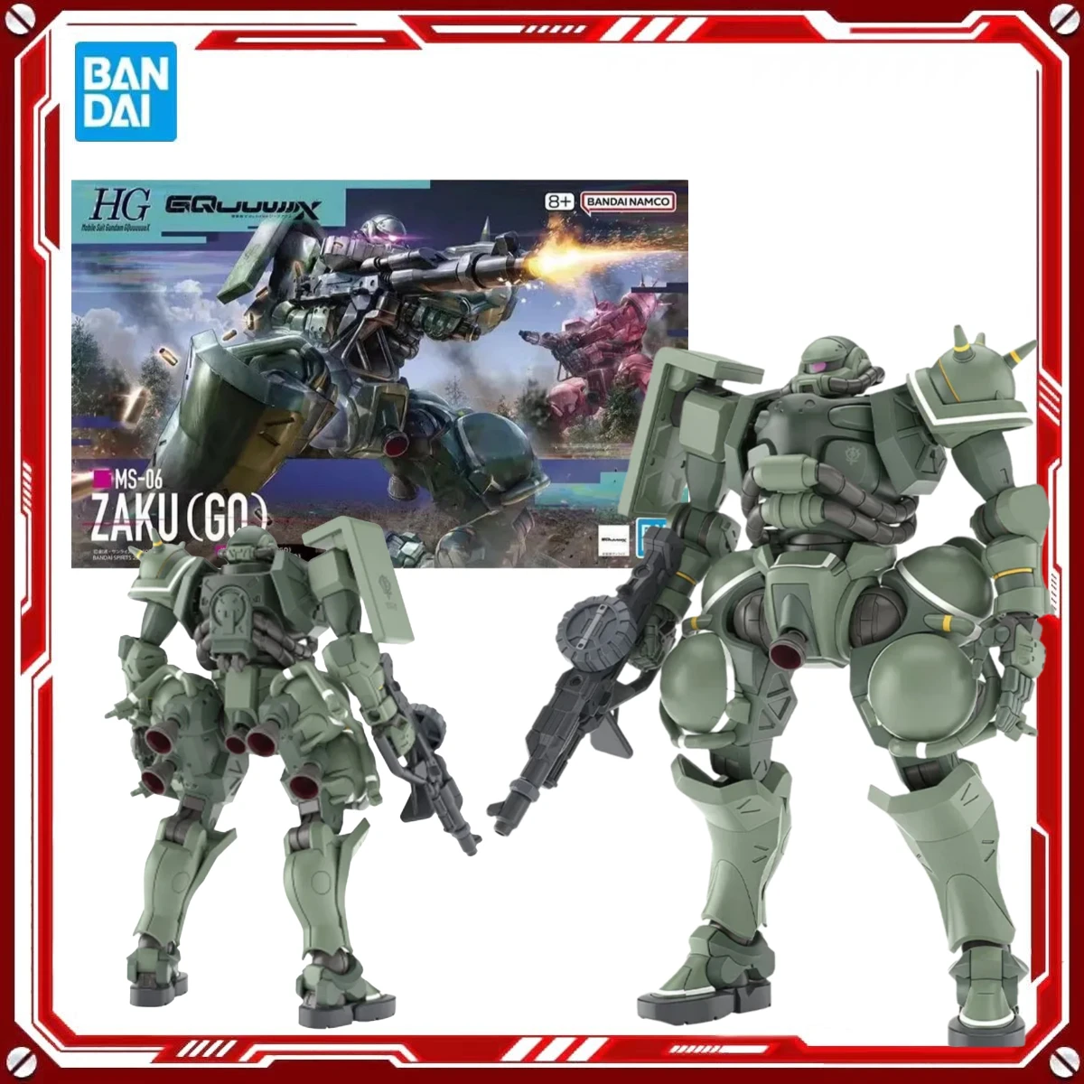 

Конструктор Bandai Gundam GQuuuuuux HG 1/144 MS-06 Zaku Gunpla - Аниме-фигурка для детей и рождественских подарков
