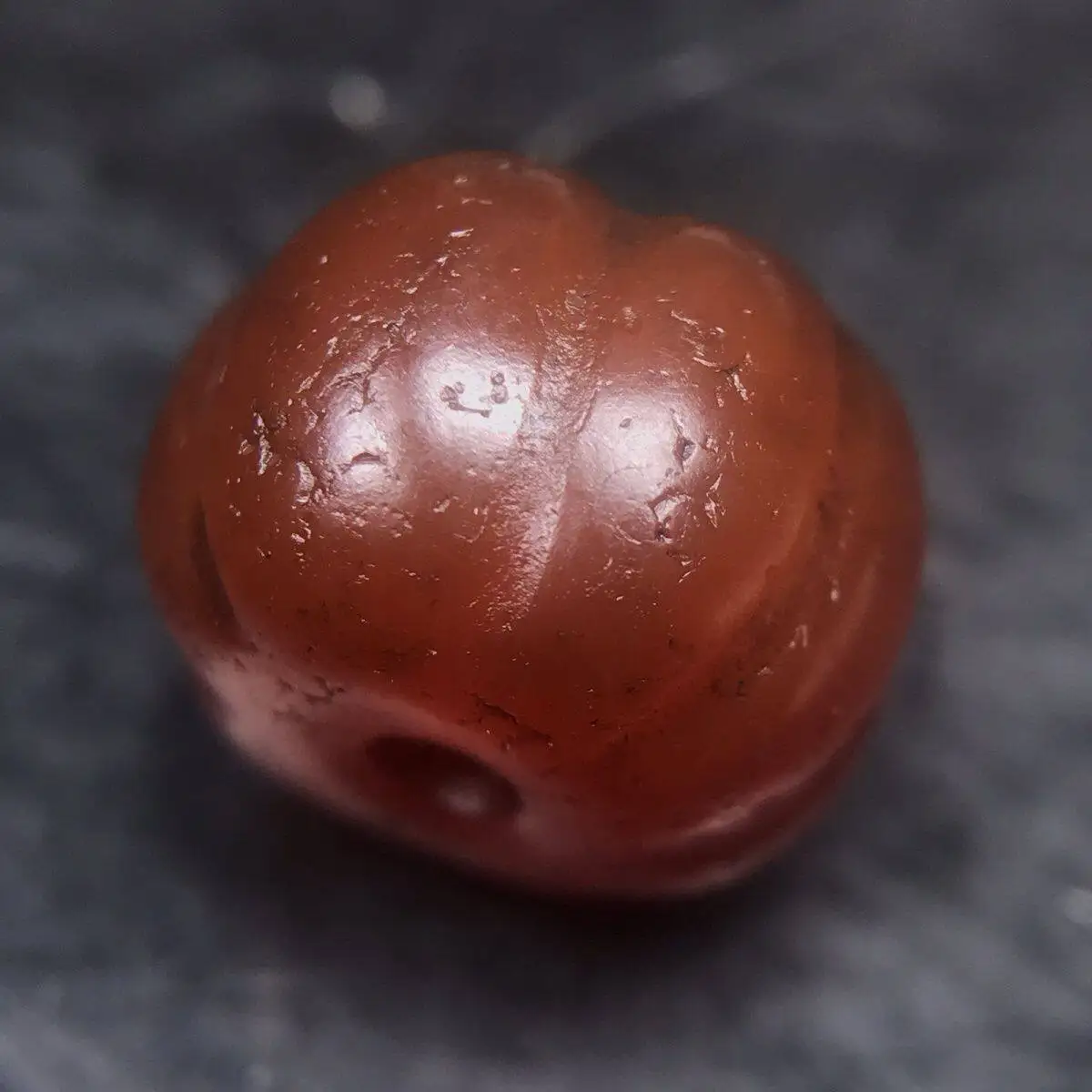 Wenwan ancient beads, West Asia return to old-fashioned weathered pulp, genuine agate melon pattern beads DIY accessories with b