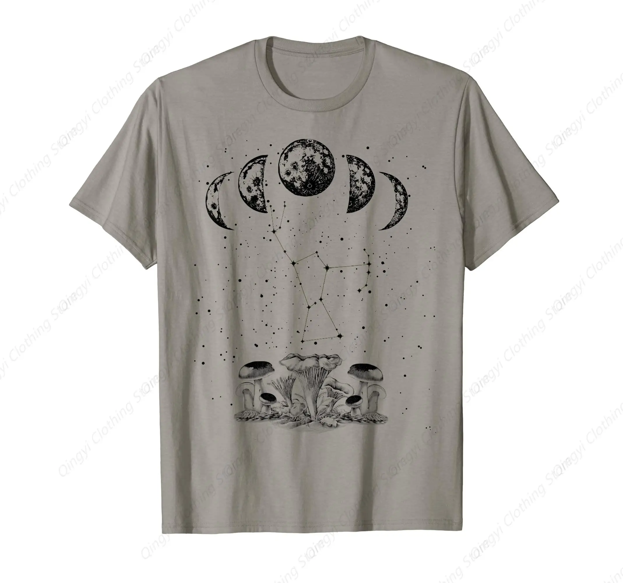 

Orion Constellation Moon Phases Cottagecore Aesthetic Fungi T-Shirt