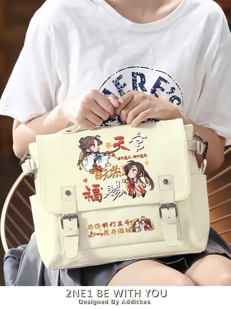 Tian Guan Blessing Merchandise Xie Lian Huacheng Cute Anime Student Tote Canvas Shoulder Crossbody Bag For Women Ani