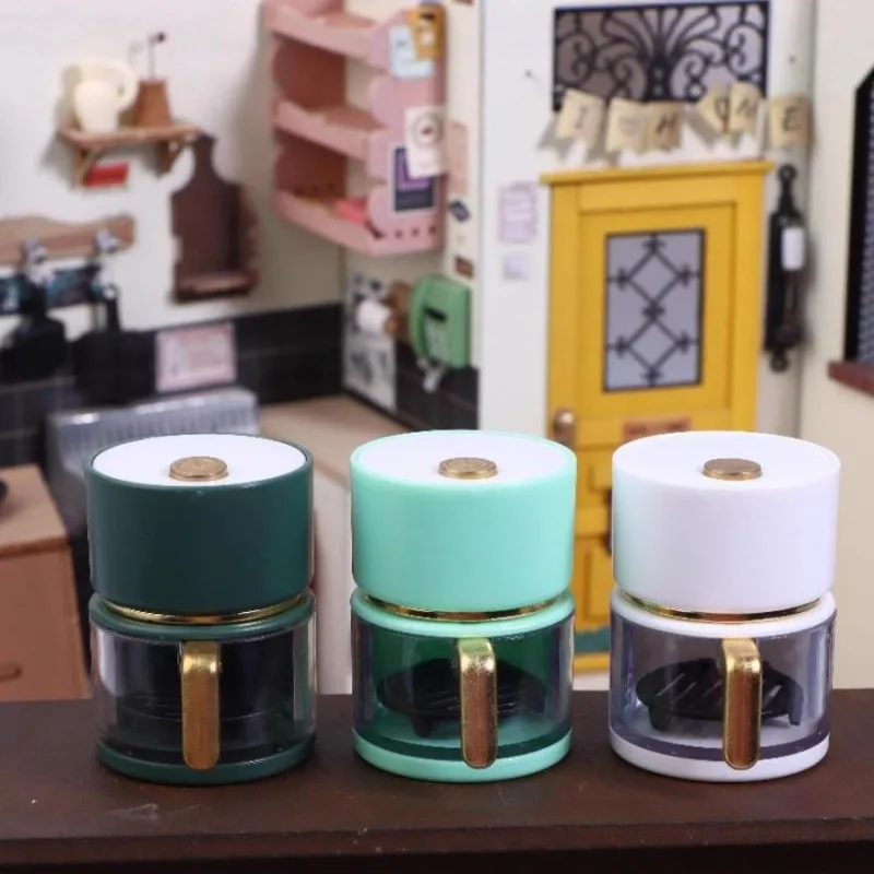 Mini Air Fryer Light Up Air Fryer Model Scale Kitchen Scene 1:12 Scale Dollhouse Miniature Display Decoration Home Desktop Decor