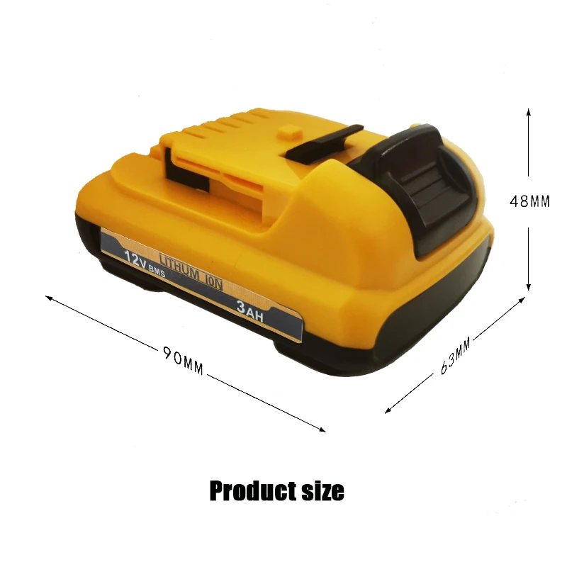 🏅12V 3AH/6AH Lithium Battery Pack Is Suitable for Replacing Tool Batteries Such as Dewalt DCB125, DCB123, DCB127, DCB120, Etc view 4