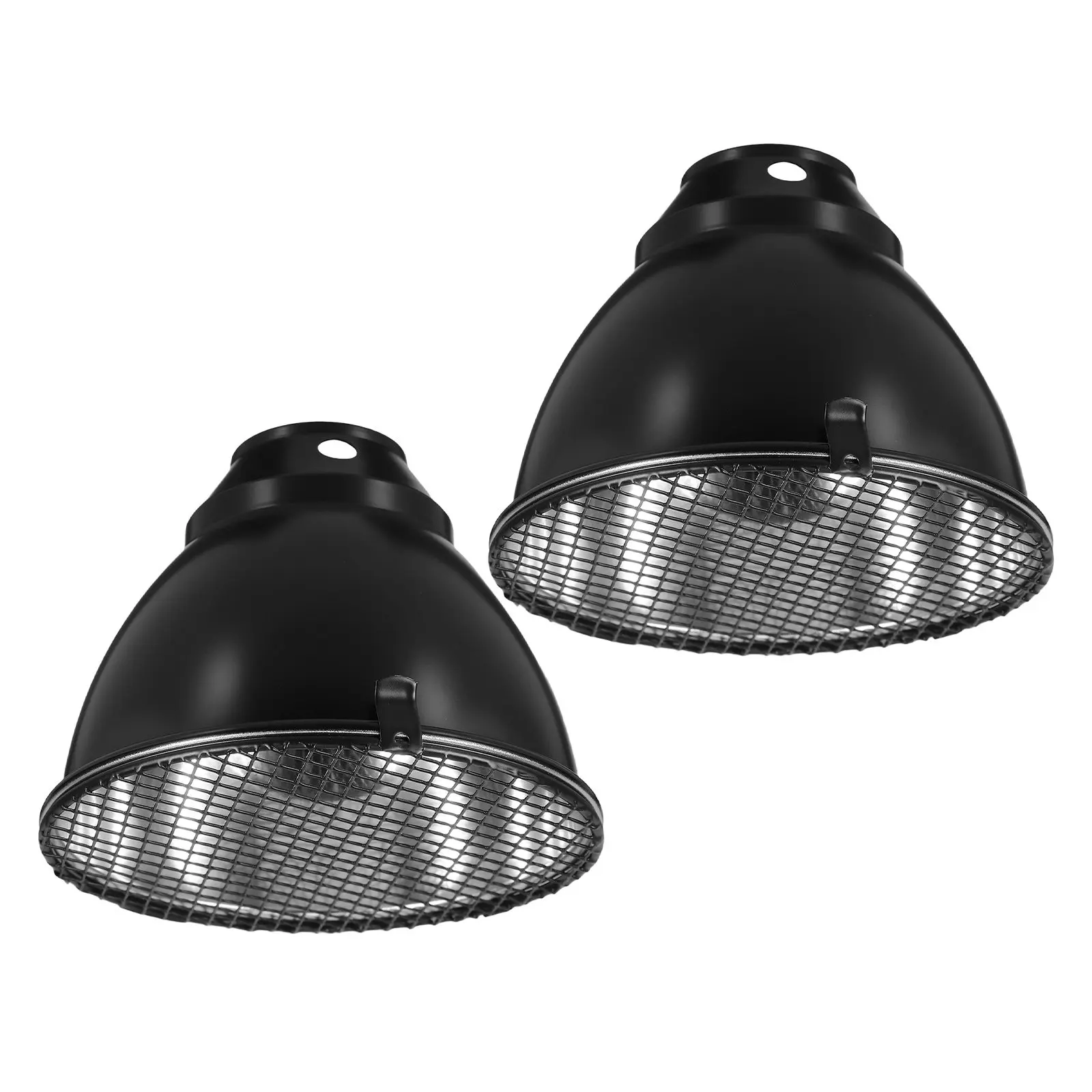 

2 комплекта защитных отражательных купольных покрытий из нержавеющей стали для ламп обогрева рептилий, для террариумов, теплиц, ферм и домашних животных