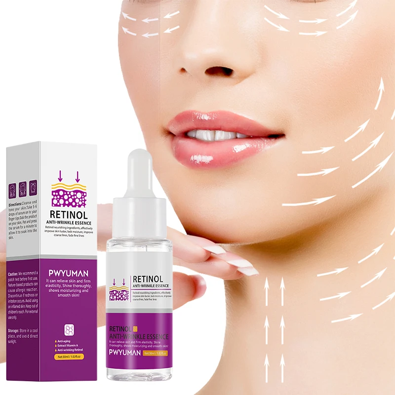 Retinol Facial Serum Anti Aging Removal Wrinkles Face Lifting Firming Beauty MoisturizingLightening Korea Skin Care Product 30ml